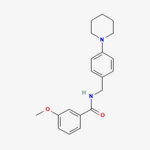 molecular formula C20H24N2O2 B4449970 3-methoxy-N-[(4-piperidin-1-ylphenyl)methyl]benzamide 