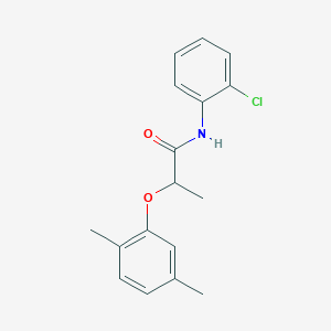 molecular formula C17H18ClNO2 B4449980 N-(2-chlorophenyl)-2-(2,5-dimethylphenoxy)propanamide 