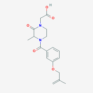 (3-methyl-4-{3-[(2-methylprop-2-en-1-yl)oxy]benzoyl}-2-oxopiperazin-1-yl)acetic acid