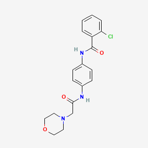 2-chloro-N-{4-[(4-morpholinylacetyl)amino]phenyl}benzamide