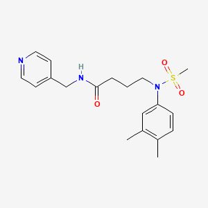 4-[(3,4-dimethylphenyl)(methylsulfonyl)amino]-N-(4-pyridinylmethyl)butanamide