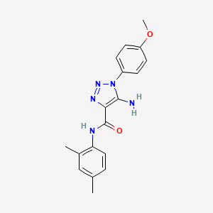 molecular formula C18H19N5O2 B4450012 5-amino-N-(2,4-dimethylphenyl)-1-(4-methoxyphenyl)-1H-1,2,3-triazole-4-carboxamide 