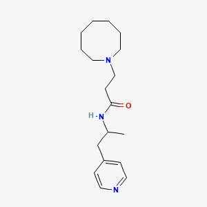 3-azocan-1-yl-N-(1-methyl-2-pyridin-4-ylethyl)propanamide