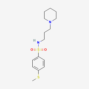 molecular formula C15H24N2O2S2 B4450020 4-(methylthio)-N-[3-(1-piperidinyl)propyl]benzenesulfonamide 