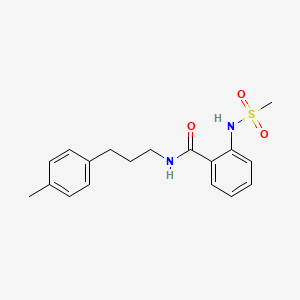 N-[3-(4-methylphenyl)propyl]-2-[(methylsulfonyl)amino]benzamide