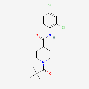 N-(2,4-dichlorophenyl)-1-(2,2-dimethylpropanoyl)-4-piperidinecarboxamide