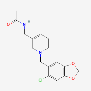 molecular formula C16H19ClN2O3 B4450059 N-({1-[(6-chloro-1,3-benzodioxol-5-yl)methyl]-1,2,5,6-tetrahydropyridin-3-yl}methyl)acetamide 