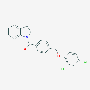 molecular formula C22H17Cl2NO2 B445006 1-{4-[(2,4-Dichlorophenoxy)methyl]benzoyl}indoline 