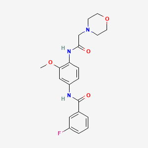 3-fluoro-N-{3-methoxy-4-[(4-morpholinylacetyl)amino]phenyl}benzamide