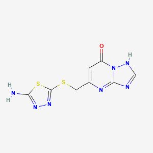 5-{[(5-amino-1,3,4-thiadiazol-2-yl)thio]methyl}[1,2,4]triazolo[1,5-a]pyrimidin-7(4H)-one