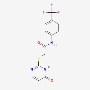 2-[(6-oxo-1,6-dihydro-2-pyrimidinyl)thio]-N-[4-(trifluoromethyl)phenyl]acetamide