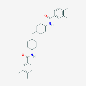 N-[4-({4-[(3,4-dimethylbenzoyl)amino]cyclohexyl}methyl)cyclohexyl]-3,4-dimethylbenzamide