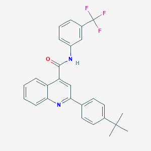 molecular formula C27H23F3N2O B445013 2-(4-tert-butylphenyl)-N-[3-(trifluoromethyl)phenyl]quinoline-4-carboxamide 