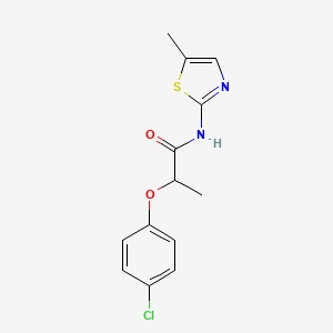 2-(4-chlorophenoxy)-N-(5-methyl-1,3-thiazol-2-yl)propanamide