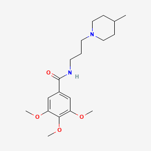 3,4,5-trimethoxy-N-[3-(4-methyl-1-piperidinyl)propyl]benzamide