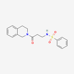 N-[3-(3,4-dihydro-2(1H)-isoquinolinyl)-3-oxopropyl]benzenesulfonamide