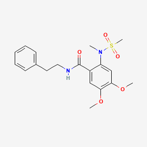 4,5-dimethoxy-2-[methyl(methylsulfonyl)amino]-N-(2-phenylethyl)benzamide