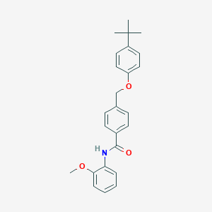 molecular formula C25H27NO3 B445021 4-[(4-tert-butylphenoxy)methyl]-N-(2-methoxyphenyl)benzamide 