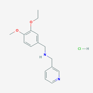 molecular formula C16H21ClN2O2 B4450241 1-(3-ethoxy-4-methoxyphenyl)-N-(pyridin-3-ylmethyl)methanamine;hydrochloride 