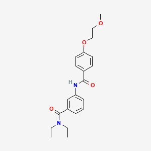 molecular formula C21H26N2O4 B4450247 N,N-diethyl-3-{[4-(2-methoxyethoxy)benzoyl]amino}benzamide 