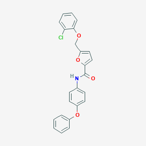 molecular formula C24H18ClNO4 B445026 5-[(2-chlorophenoxy)methyl]-N-(4-phenoxyphenyl)-2-furamide 