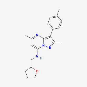 2,5-dimethyl-3-(4-methylphenyl)-N-(tetrahydro-2-furanylmethyl)pyrazolo[1,5-a]pyrimidin-7-amine