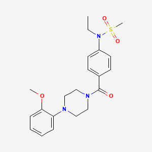 N-ethyl-N-(4-{[4-(2-methoxyphenyl)-1-piperazinyl]carbonyl}phenyl)methanesulfonamide