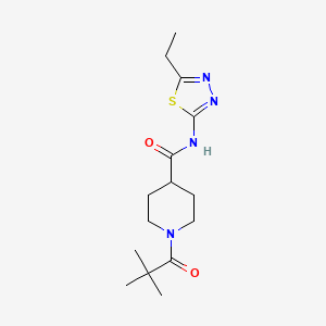 molecular formula C15H24N4O2S B4450270 1-(2,2-dimethylpropanoyl)-N-(5-ethyl-1,3,4-thiadiazol-2-yl)-4-piperidinecarboxamide 