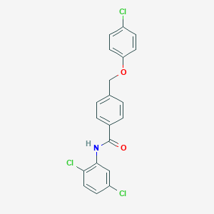 molecular formula C20H14Cl3NO2 B445028 4-[(4-chlorophenoxy)methyl]-N-(2,5-dichlorophenyl)benzamide 