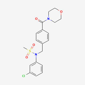 N-(3-chlorophenyl)-N-[4-(4-morpholinylcarbonyl)benzyl]methanesulfonamide