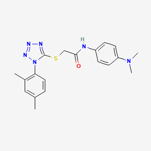 N-[4-(dimethylamino)phenyl]-2-{[1-(2,4-dimethylphenyl)-1H-tetrazol-5-yl]thio}acetamide