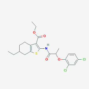 Ethyl 2-{[2-(2,4-dichlorophenoxy)propanoyl]amino}-6-ethyl-4,5,6,7-tetrahydro-1-benzothiophene-3-carboxylate