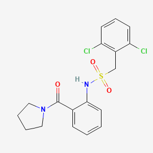 1-(2,6-dichlorophenyl)-N-[2-(1-pyrrolidinylcarbonyl)phenyl]methanesulfonamide