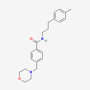 molecular formula C22H28N2O2 B4450304 N-[3-(4-methylphenyl)propyl]-4-(4-morpholinylmethyl)benzamide 