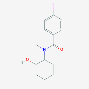 molecular formula C14H18INO2 B4450317 N-(2-hydroxycyclohexyl)-4-iodo-N-methylbenzamide 