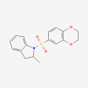 1-(2,3-dihydro-1,4-benzodioxin-6-ylsulfonyl)-2-methylindoline