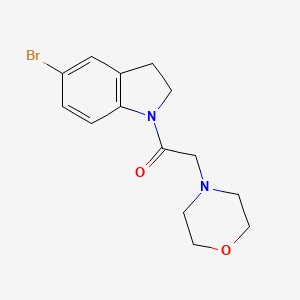 molecular formula C14H17BrN2O2 B4450337 5-bromo-1-(4-morpholinylacetyl)indoline 