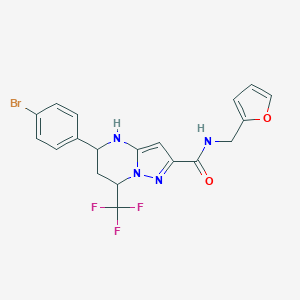 5-(4-bromophenyl)-N-(2-furylmethyl)-7-(trifluoromethyl)-4,5,6,7-tetrahydropyrazolo[1,5-a]pyrimidine-2-carboxamide