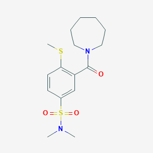 3-(1-azepanylcarbonyl)-N,N-dimethyl-4-(methylthio)benzenesulfonamide