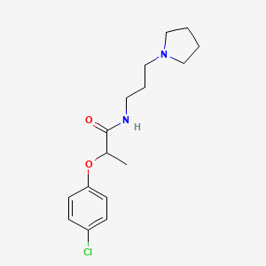 molecular formula C16H23ClN2O2 B4450383 2-(4-chlorophenoxy)-N-[3-(1-pyrrolidinyl)propyl]propanamide 