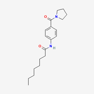 molecular formula C19H28N2O2 B4450397 N-[4-(1-pyrrolidinylcarbonyl)phenyl]octanamide 