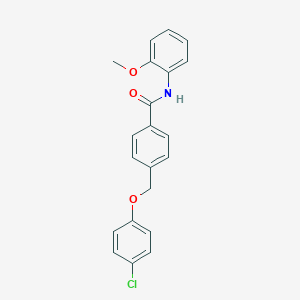 molecular formula C21H18ClNO3 B445040 4-[(4-chlorophenoxy)methyl]-N-(2-methoxyphenyl)benzamide 