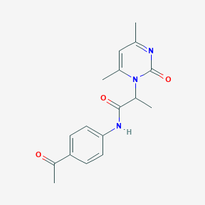 N-(4-acetylphenyl)-2-(4,6-dimethyl-2-oxo-1(2H)-pyrimidinyl)propanamide