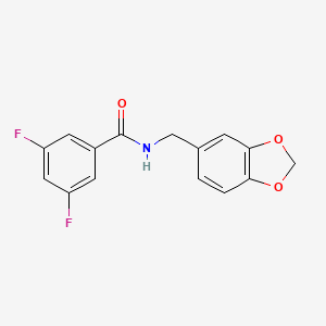 N-(1,3-benzodioxol-5-ylmethyl)-3,5-difluorobenzamide