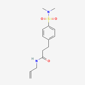 molecular formula C14H20N2O3S B4450414 3-[4-(dimethylsulfamoyl)phenyl]-N-(prop-2-en-1-yl)propanamide 