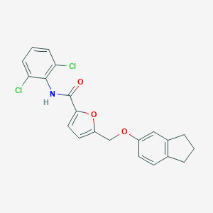 N-(2,6-dichlorophenyl)-5-[(2,3-dihydro-1H-inden-5-yloxy)methyl]-2-furamide