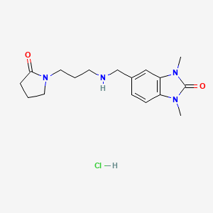 1,3-dimethyl-5-({[3-(2-oxo-1-pyrrolidinyl)propyl]amino}methyl)-1,3-dihydro-2H-benzimidazol-2-one hydrochloride