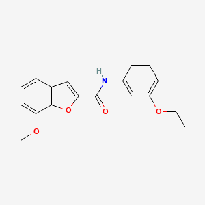 molecular formula C18H17NO4 B4450473 N-(3-ethoxyphenyl)-7-methoxy-1-benzofuran-2-carboxamide 