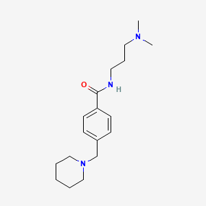 molecular formula C18H29N3O B4450507 N-[3-(dimethylamino)propyl]-4-(1-piperidinylmethyl)benzamide 