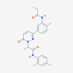 N-(2,4-dimethylphenyl)-2-[3-[4-methyl-3-(propionylamino)phenyl]-6-oxo-1(6H)-pyridazinyl]propanamide